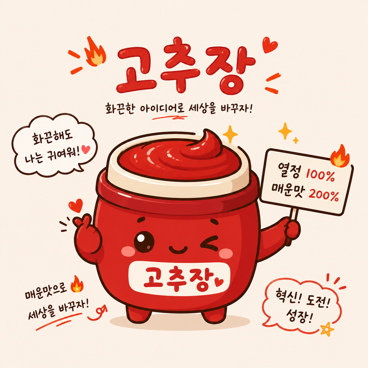 고추장 매운맛 캐릭터